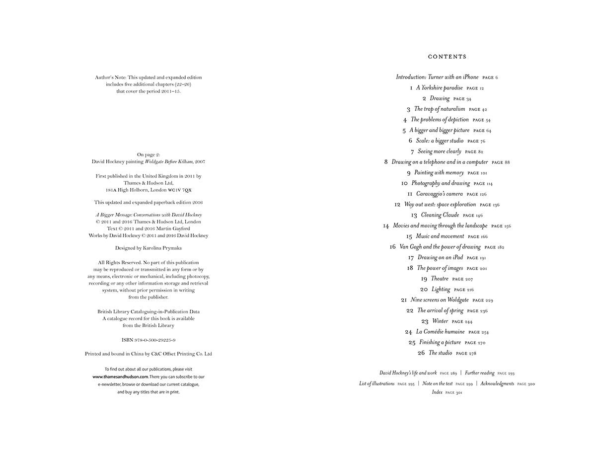 A Bigger Message: Conversations with David Hockney by Martin Gayford