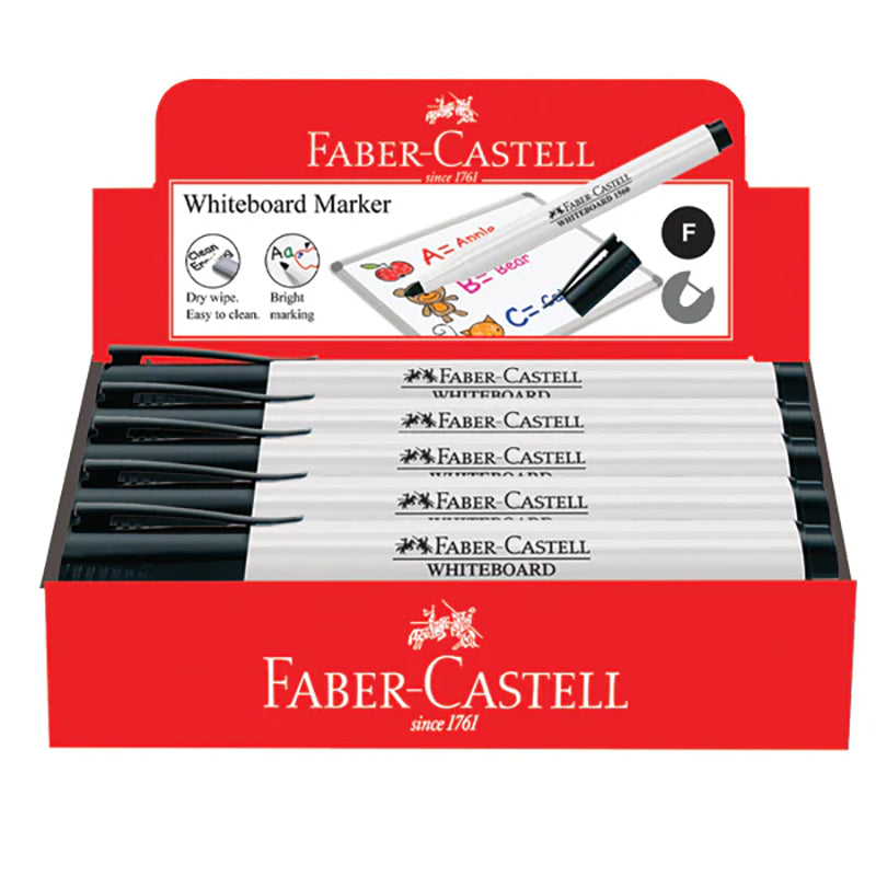 FABER-CASTELL Slim Whiteboard Marker Box of 10 156099 Black