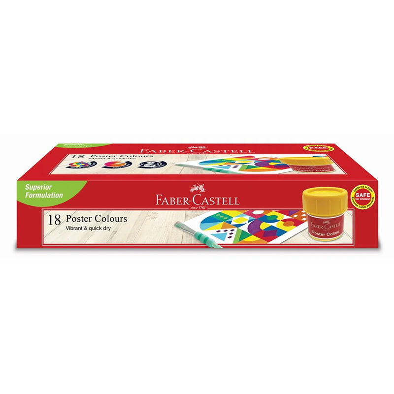 FABER-CASTELL Poster Colours (Buy 1, Free 1) 18 Colours (171017)