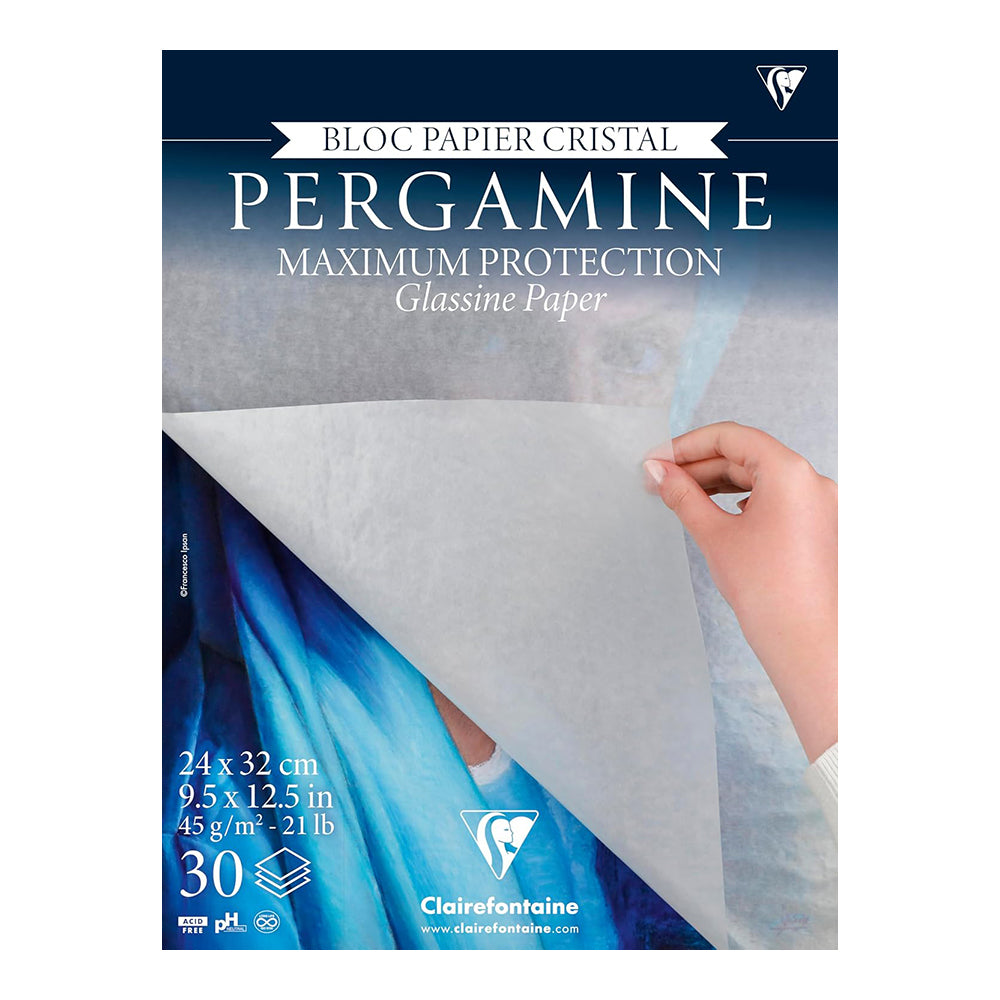 CLAIREFONTAINE Pergamine Glassine Paper Glued Pad 45g 30s 24x32cm