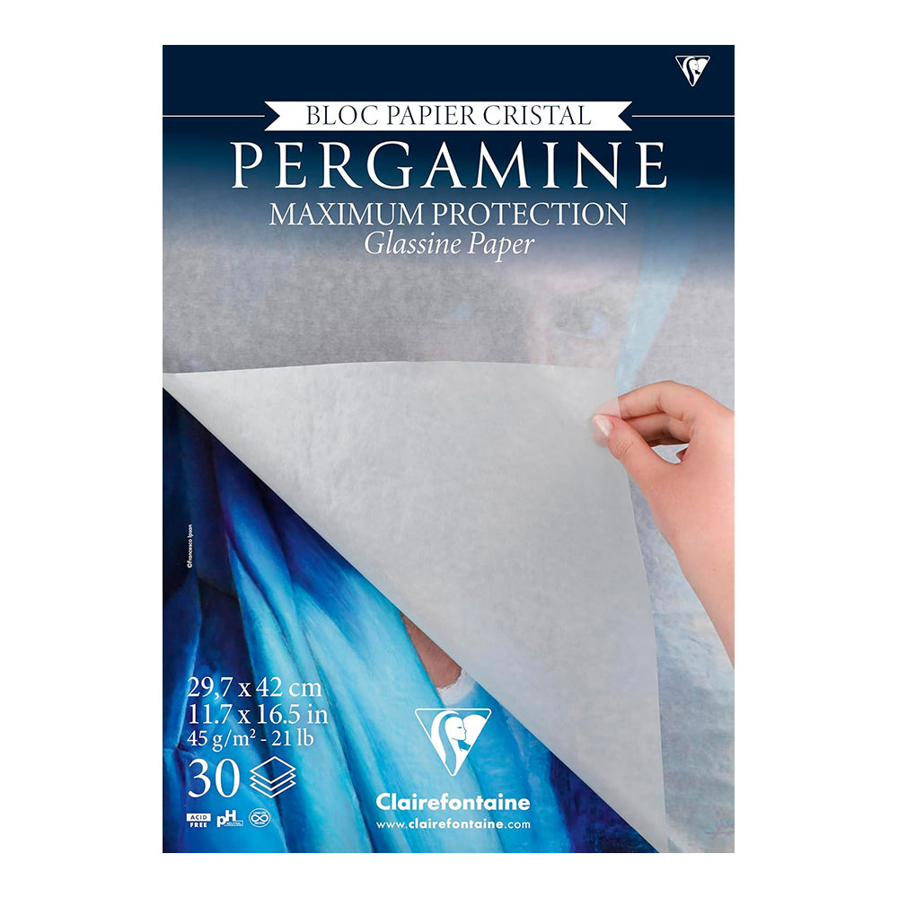 CLAIREFONTAINE Pergamine Glassine Paper Glued Pad 45g 30s A3