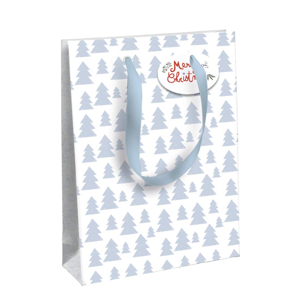 CLAIREFONTAINE Gift Bag Large 26.5x14x33cm White Trees