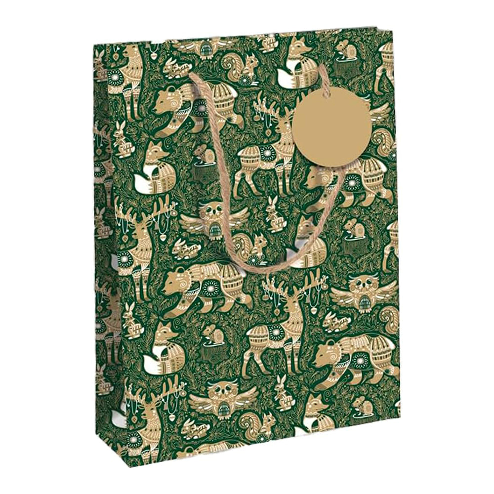 CLAIREFONTAINE Gift Bag Large 26.5x14x33cm Forest
