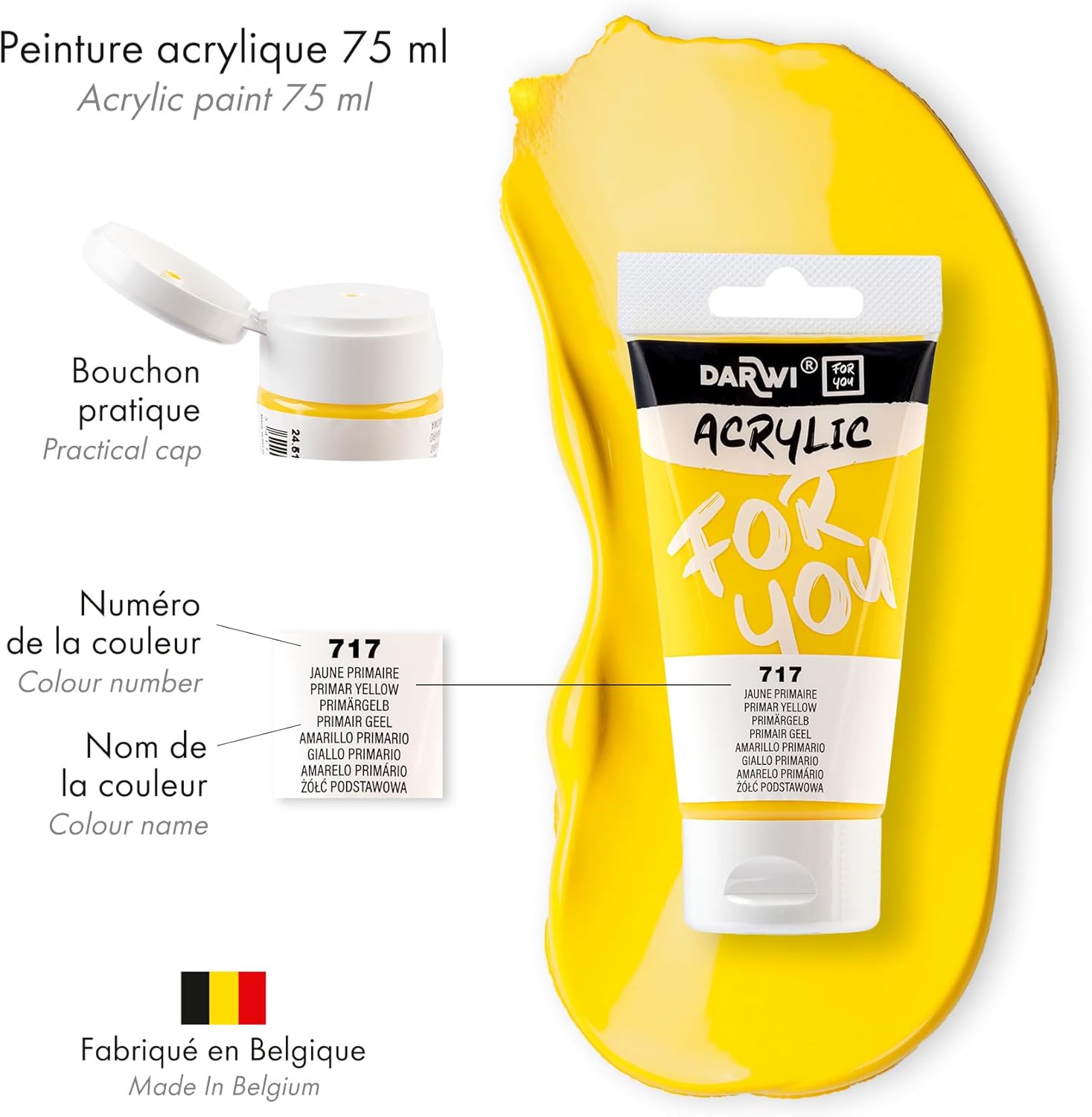 DARWI For You Acrylic Paint Starter Set of 5 x 75ml