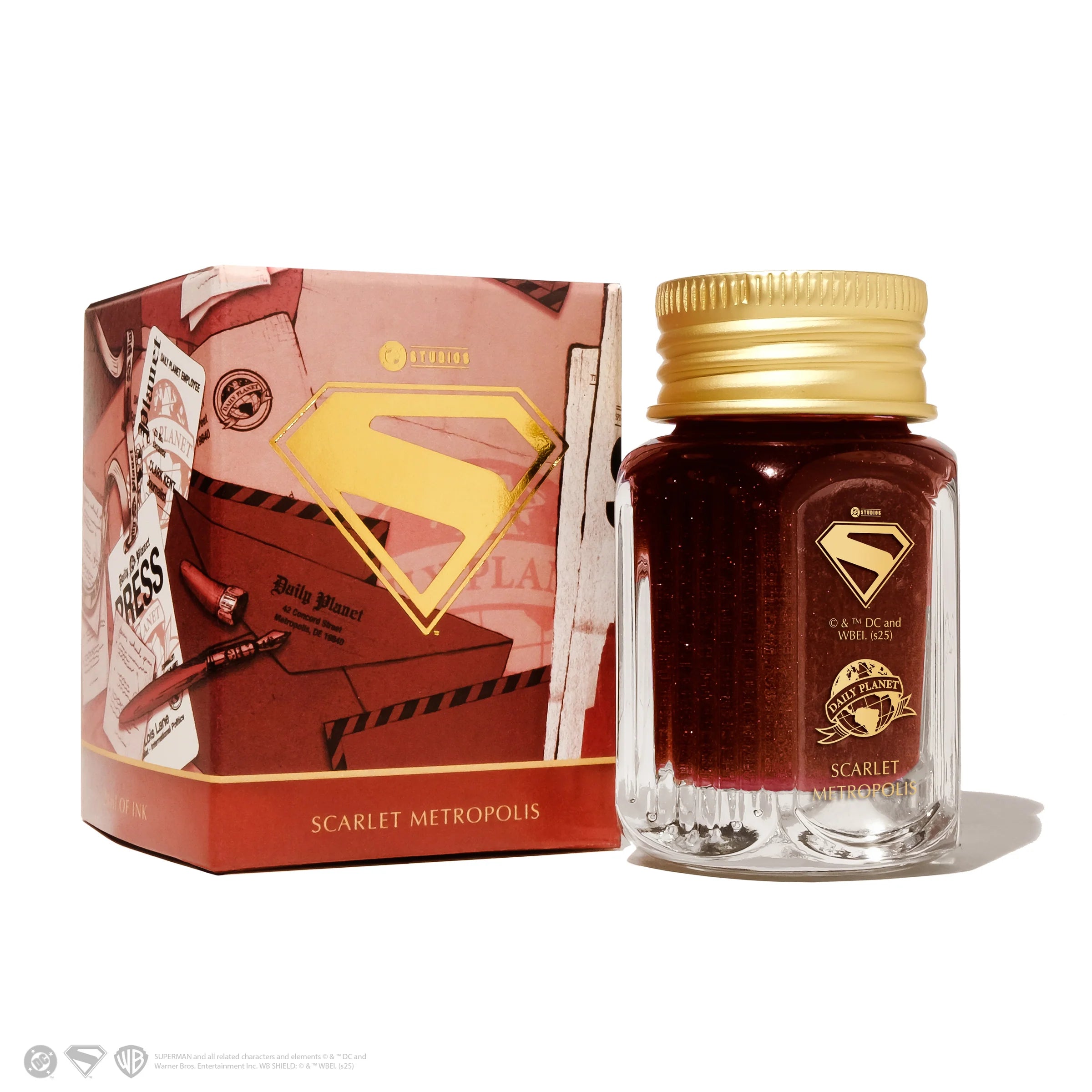 FERRIS WHEEL PRESS x Superman Fountain Pen Ink 28ml Scarlet Metropolis