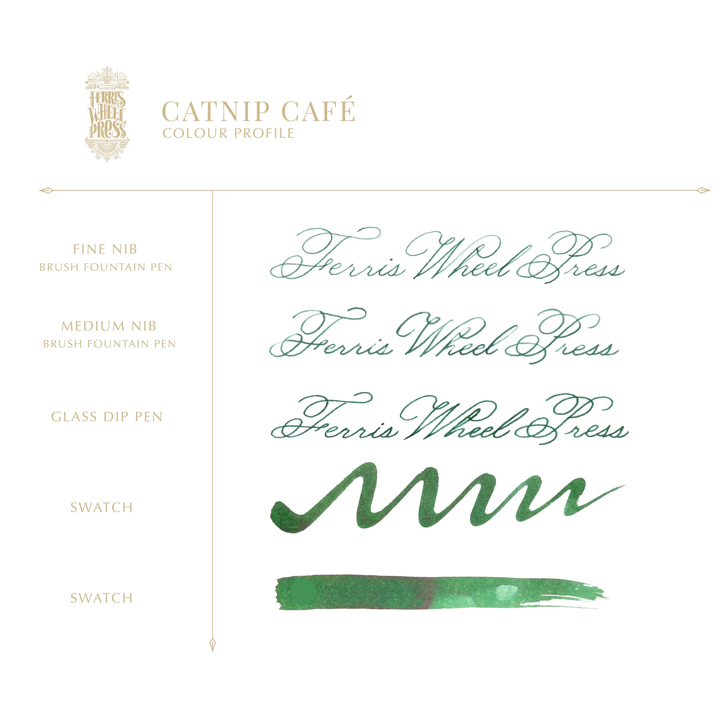 FERRIS WHEEL PRESS Fountain Pen Ink 10ml Catnip Cafe