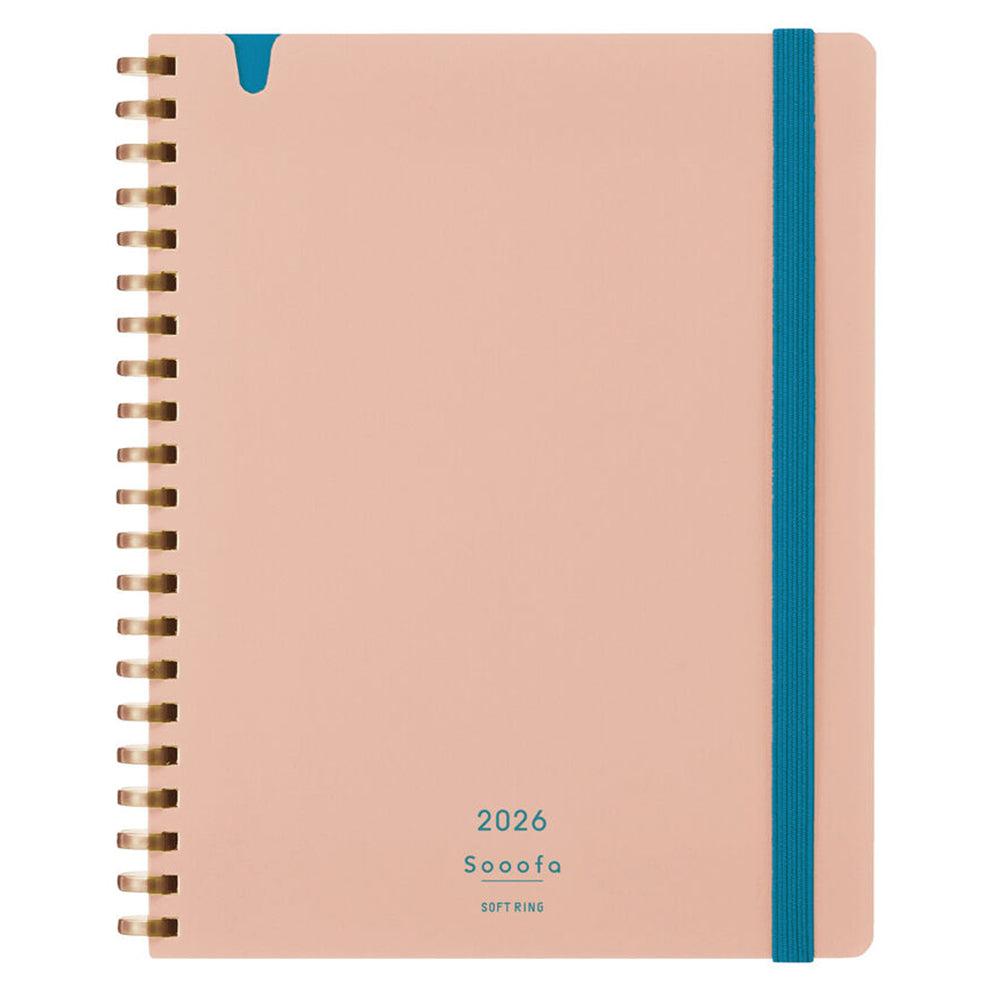 KOKUYO 2026 Soofa Soft Ring Diary B6 Light Pink