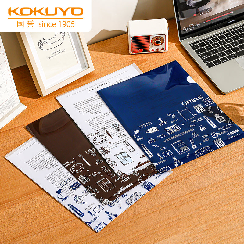 KOKUYO x eric Campus Clear Folder A4 4-Colour Set