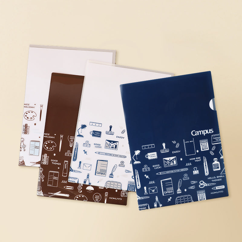 KOKUYO x eric Campus Clear Folder A4 4-Colour Set
