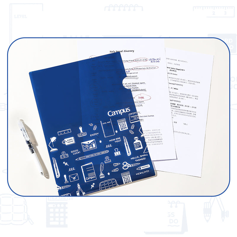 KOKUYO x eric Campus Clear Folder A4 4-Colour Set