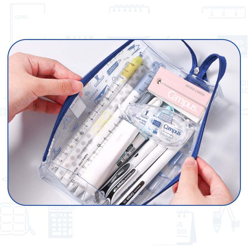 KOKUYO x eric C-2 Transparent Pencase Blue