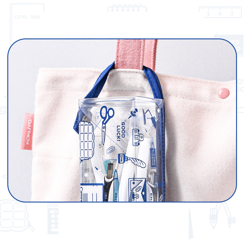 KOKUYO x eric C-2 Transparent Pencase Blue