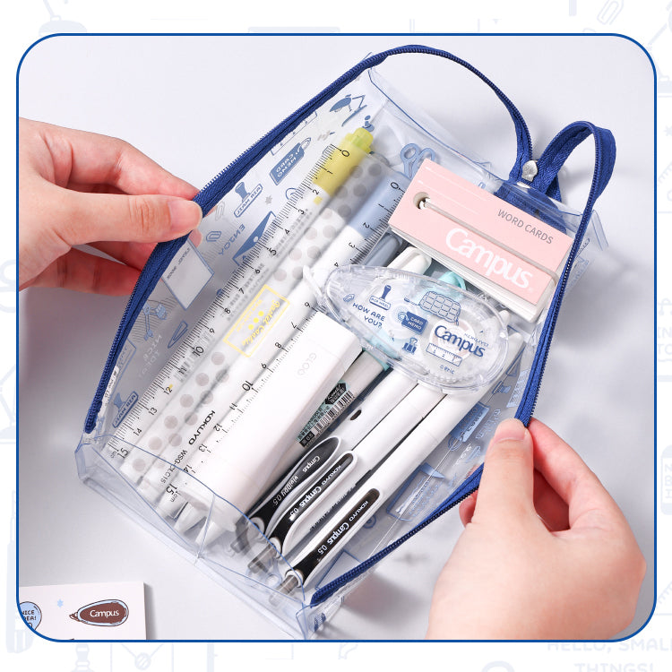 KOKUYO x eric C-2 Transparent Pencase Blue
