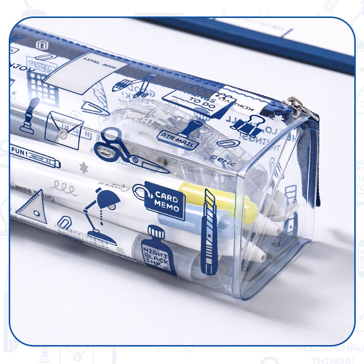 KOKUYO x eric C-2 Transparent Pencase Blue