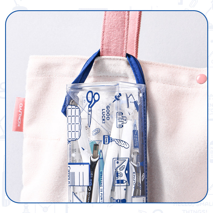 KOKUYO x eric C-2 Transparent Pencase Blue