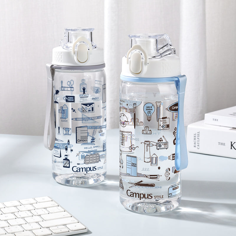 KOKUYO x eric Plastic Water Bottle 550ml Navy