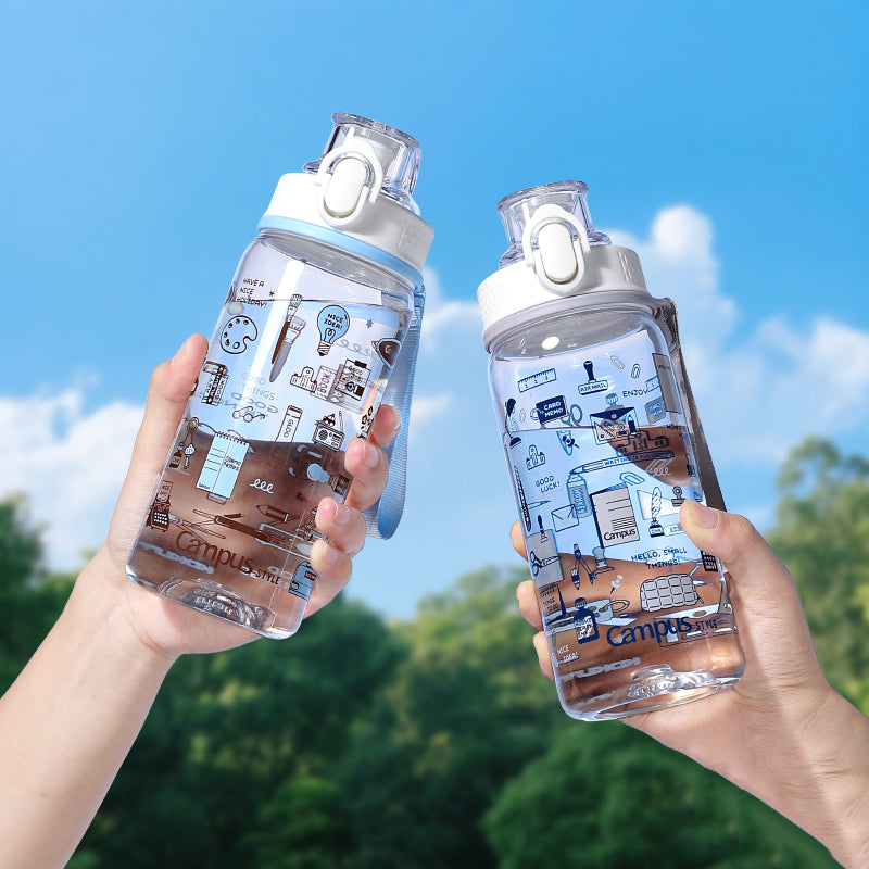 KOKUYO x eric Plastic Water Bottle 550ml Navy