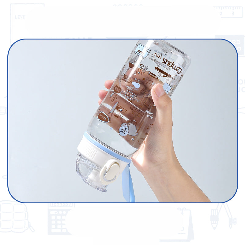 KOKUYO x eric Plastic Water Bottle 550ml Navy