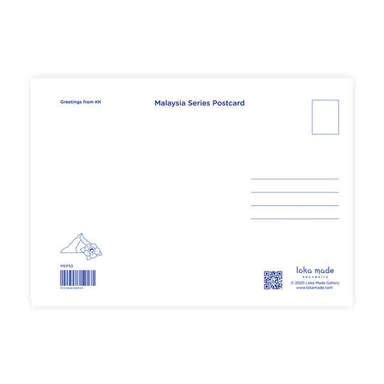 LOKAMADE Malaysia Series Postcard MSP50: Greeting from KK