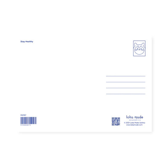 LOKAMADE Malaysia Series Postcard MSP87: Stay Healthy