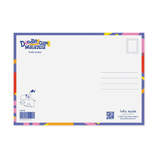 LOKAMADE Doodlescape Postcard MSP141: KL Night