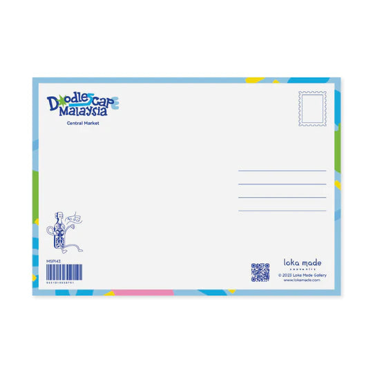 LOKAMADE Doodlescape Postcard MSP143: Central Market