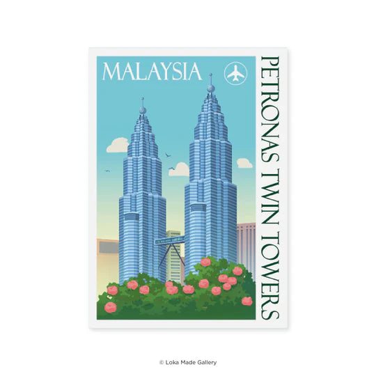 LOKAMADE Malaysia Series Postcard MSP145: Petronas Twin Towers