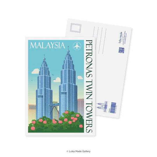 LOKAMADE Malaysia Series Postcard MSP145: Petronas Twin Towers