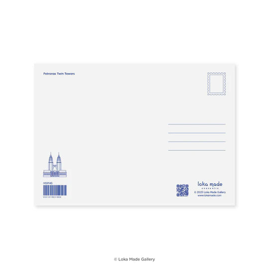 LOKAMADE Malaysia Series Postcard MSP145: Petronas Twin Towers