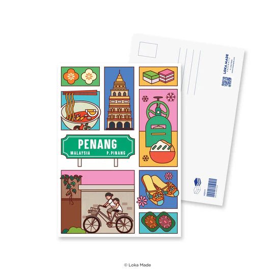 LOKAMADE Malaysia Series Postcard MSP171: Hidden Gems of Penang
