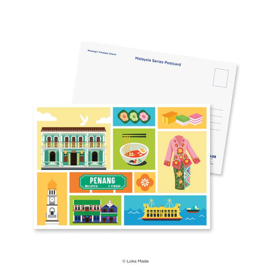 LOKAMADE Malaysia Series Postcard MSP173: Penang's Timeless Charm