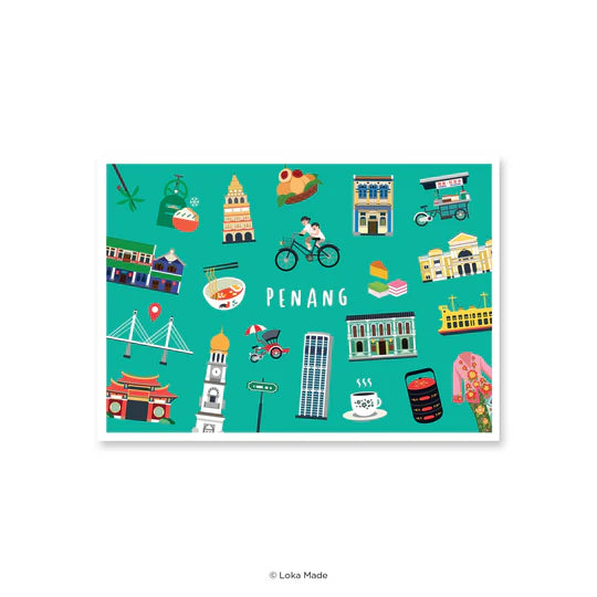 LOKAMADE Malaysia Series Postcard MSP175: Charm of the Heritage Island