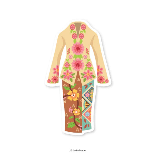 LOKAMADE Shaped Postcard MDP78: Sinar Kebaya
