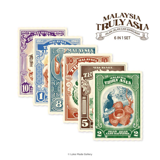 LOKAMADE Shaped Postcard Set MDPS04: Truly Asia