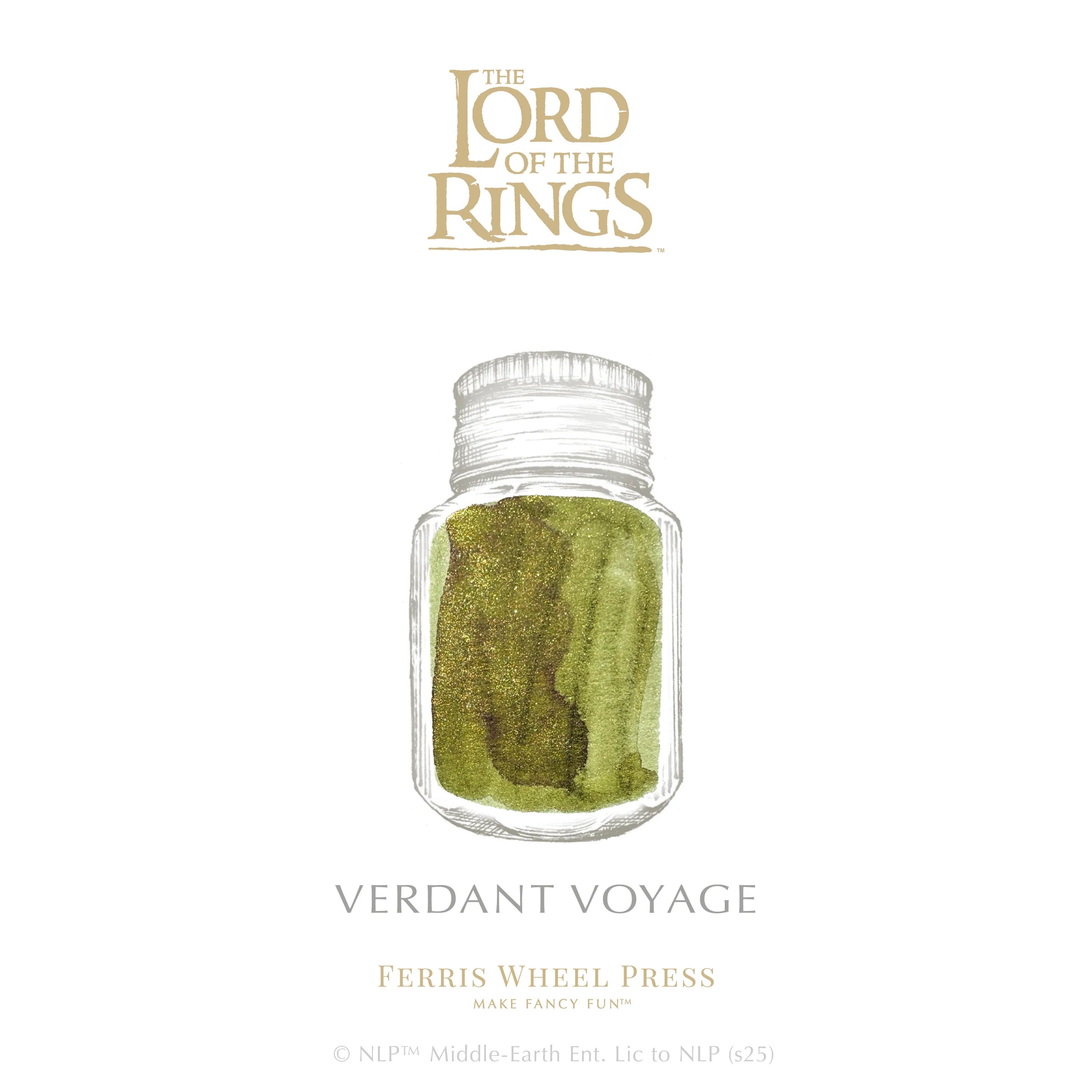 FERRIS WHEEL PRESS x The Lord Of The Rings Fountain Pen Ink 10ml Verdant Voyage