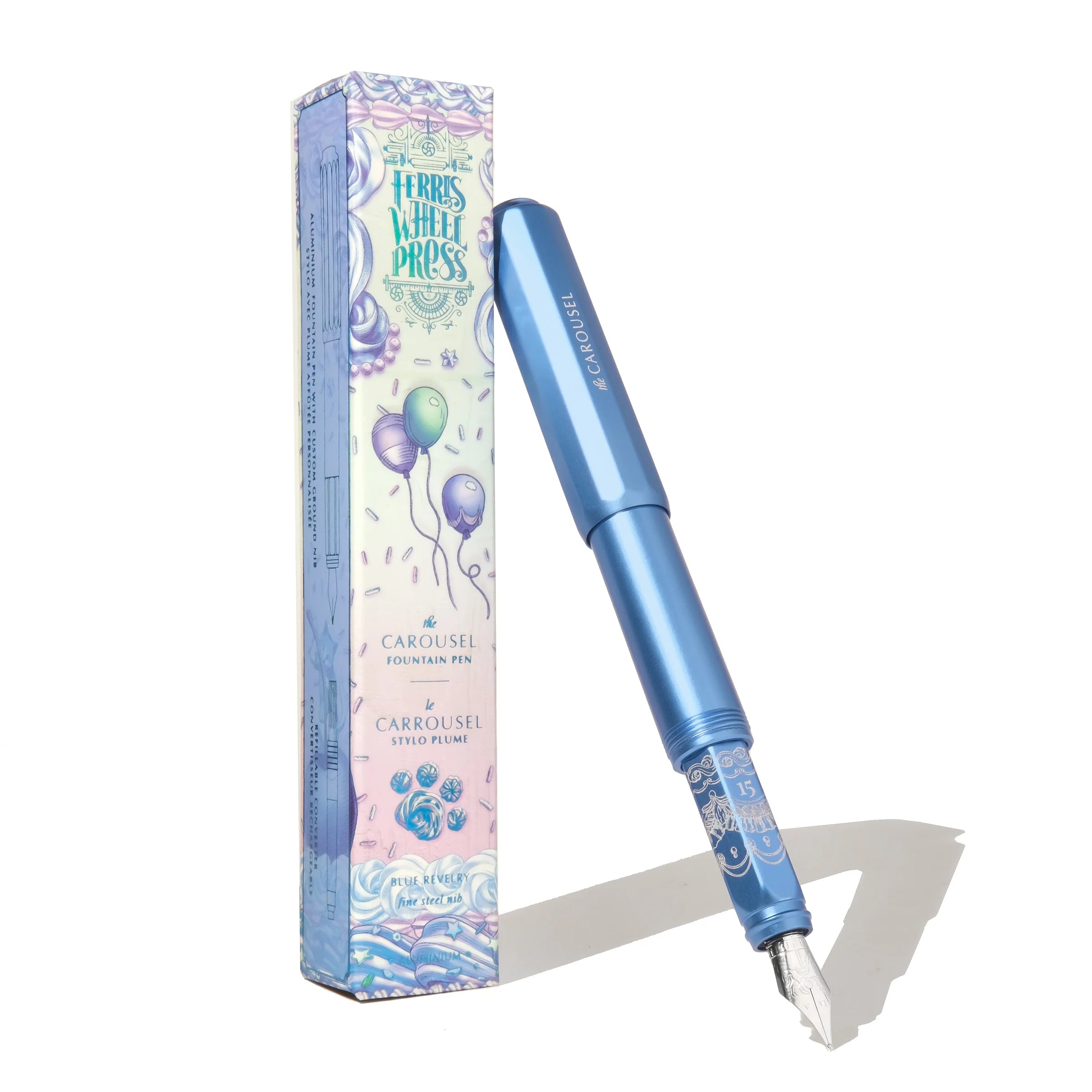 FERRIS WHEEL PRESS Carousel Aluminum Fountain Pen Limited Edition Blue Revelry Fine