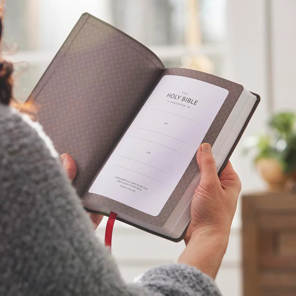 NKJV - Holy Bible, Value Ultra Thinline, Charcoal Leathersoft