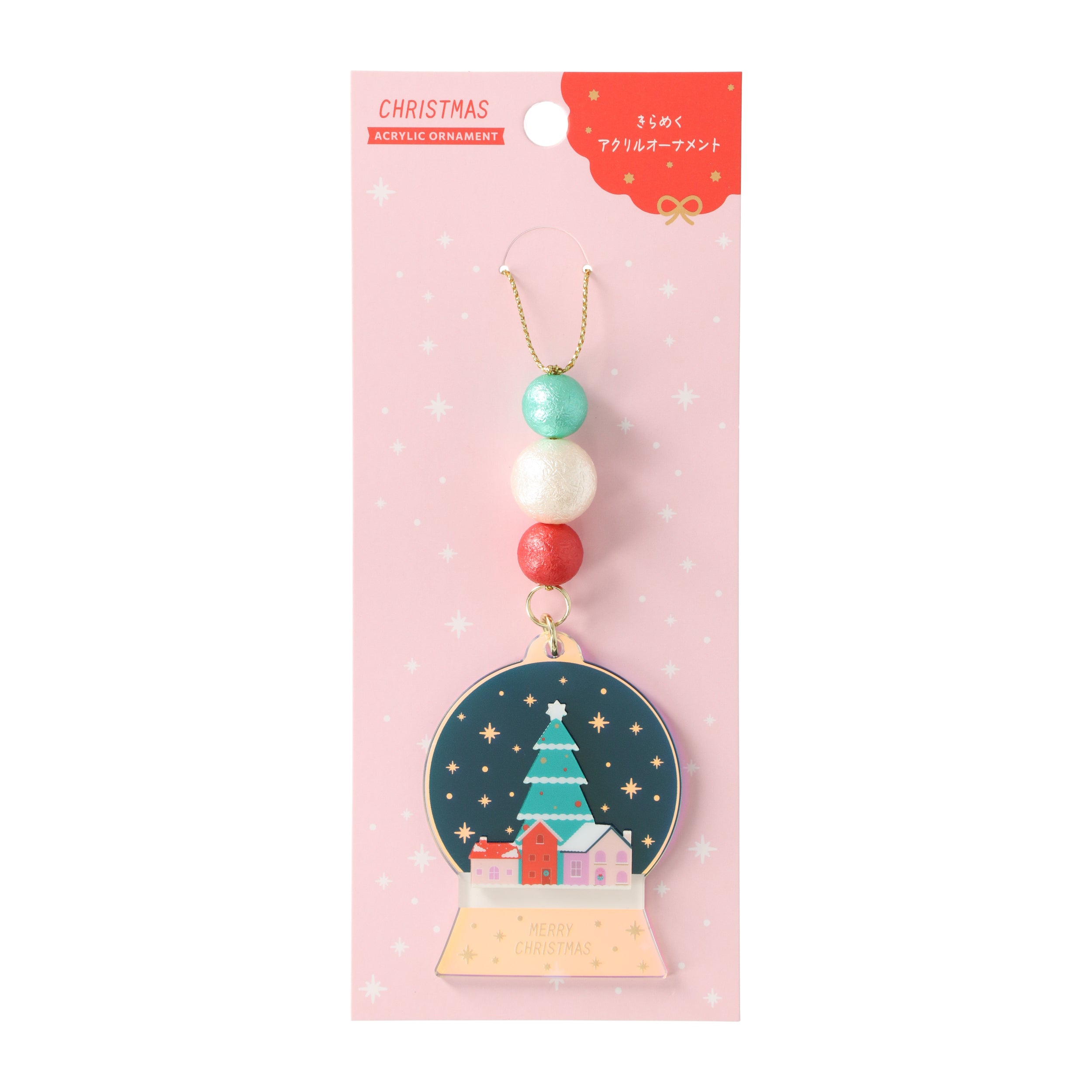 MARK'S Christmas Acrylic Ornament Snow Globe