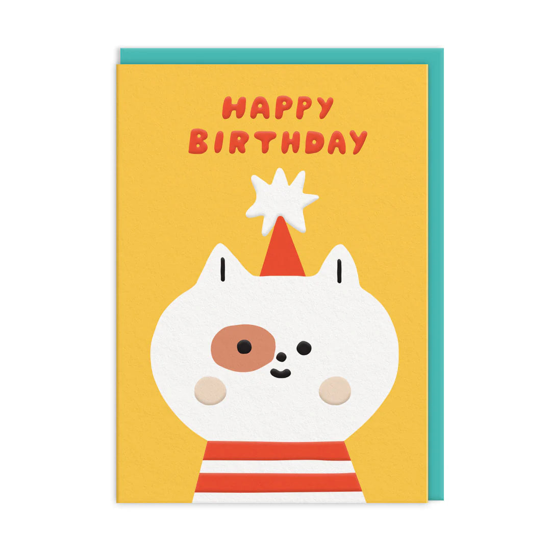 OHH DEER Card Birthday Cat Happy Birthday