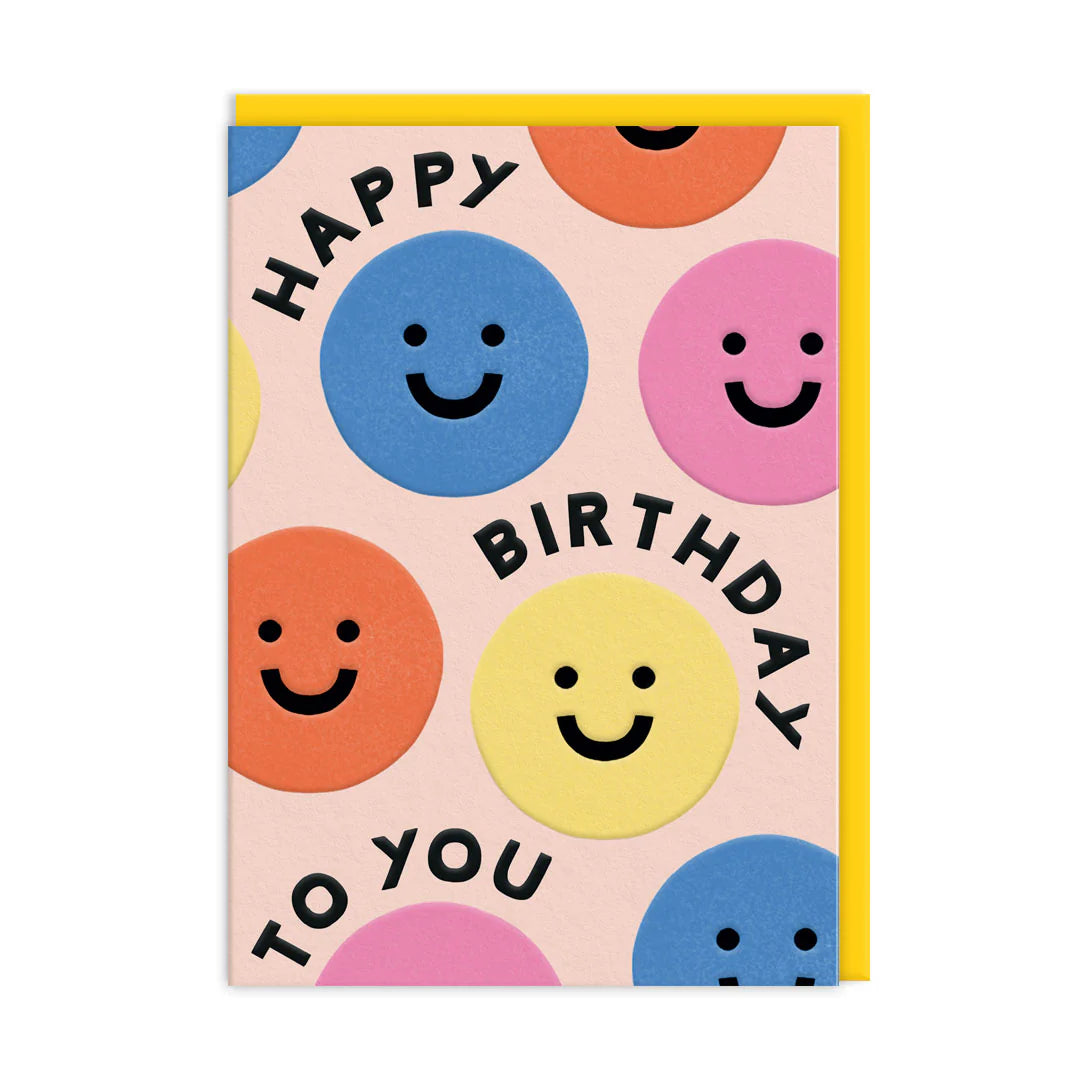 OHH DEER Card Birthday Happy Birthday Smiley