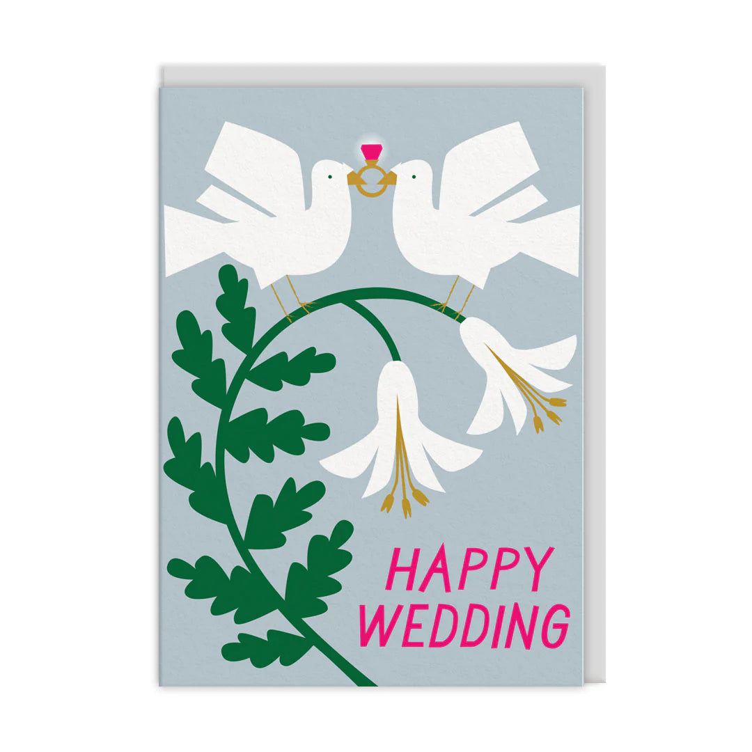 OHH DEER Card Wedding Doves