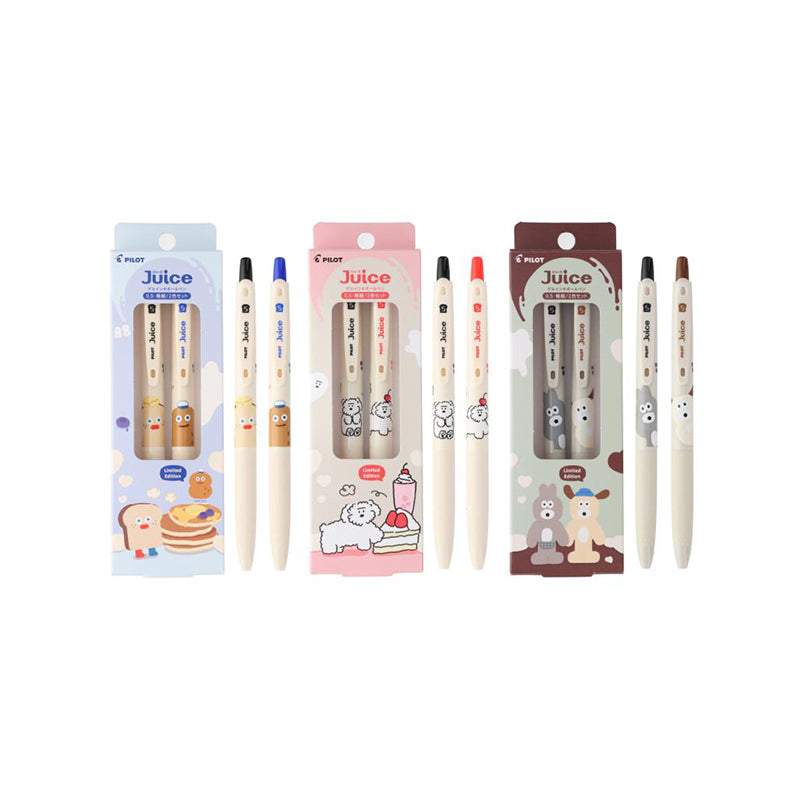 PILOT Juice x Brunch Brother Limited Editon 0.5mm 2-Colour Set Bunny & Puppy