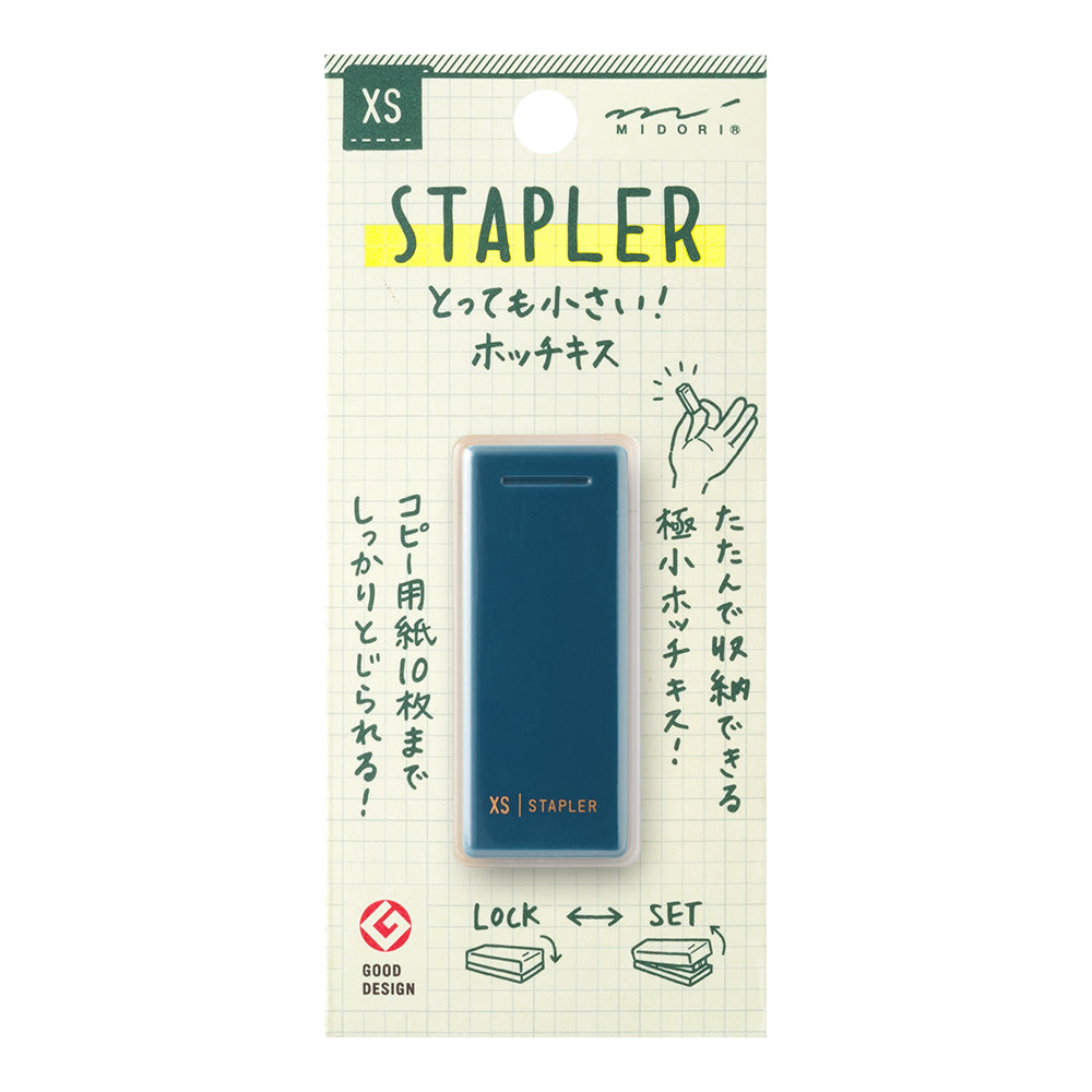 MIDORI XS Compact Stapler Navy Blue B