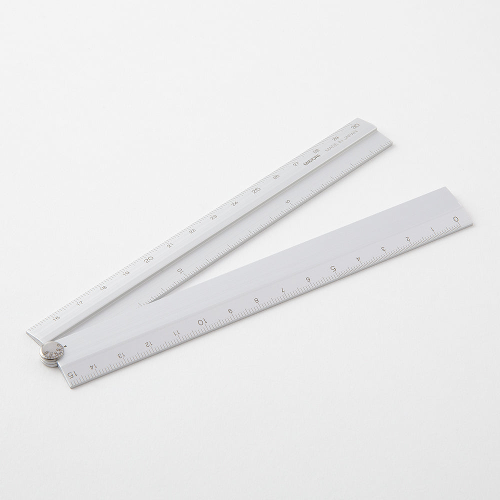 MIDORI Aluminum Multiple Ruler 30cm Silver A