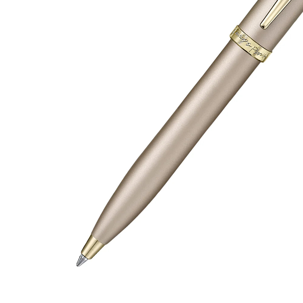 SHEAFFER x Emily In Paris 100 9377 Champagne Gold with Champagne Gold Trims and Bow-Shaped Clip Emblem Ballpoint Pen