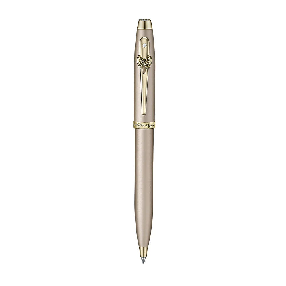 SHEAFFER x Emily In Paris 100 9377 Champagne Gold with Champagne Gold Trims and Bow-Shaped Clip Emblem Ballpoint Pen