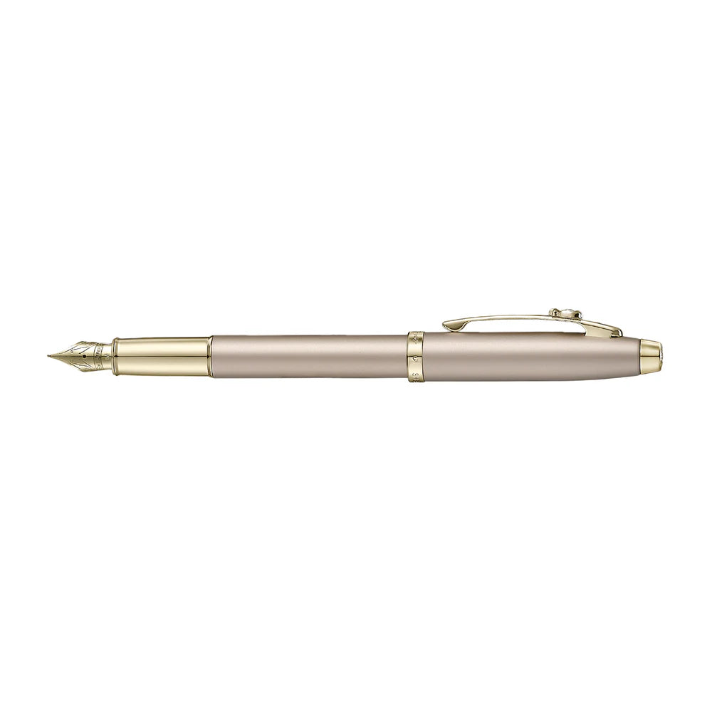 SHEAFFER x Emily In Paris 100 9377 Champagne Gold with Champagne Gold Trims and Bow-Shaped Clip Emblem Fountain Pen - Medium