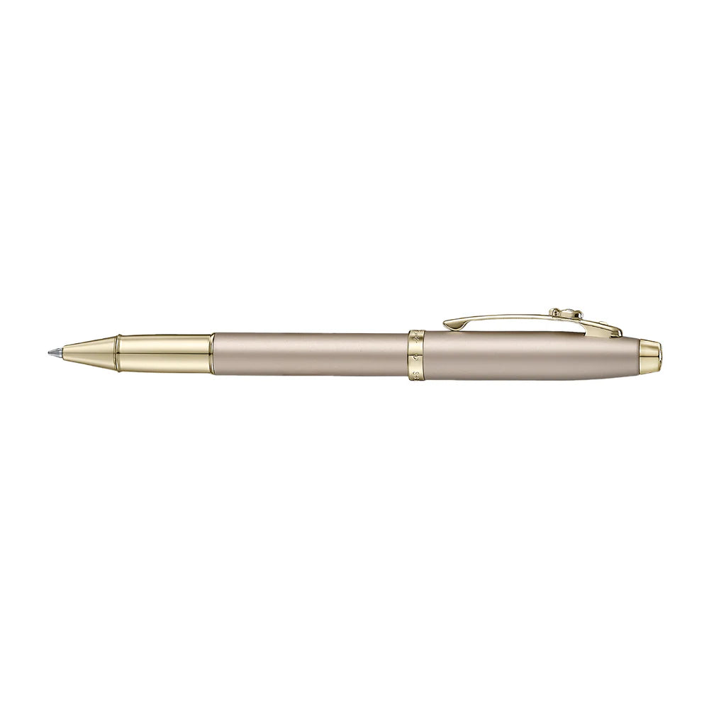 SHEAFFER x Emily In Paris 100 9377 Champagne Gold with Champagne Gold Trims and Bow-Shaped Clip Emblem Rollerball Pen