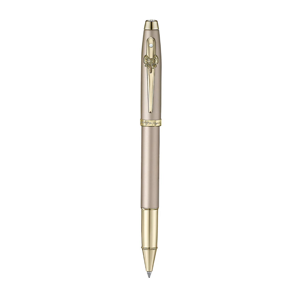 SHEAFFER x Emily In Paris 100 9377 Champagne Gold with Champagne Gold Trims and Bow-Shaped Clip Emblem Rollerball Pen