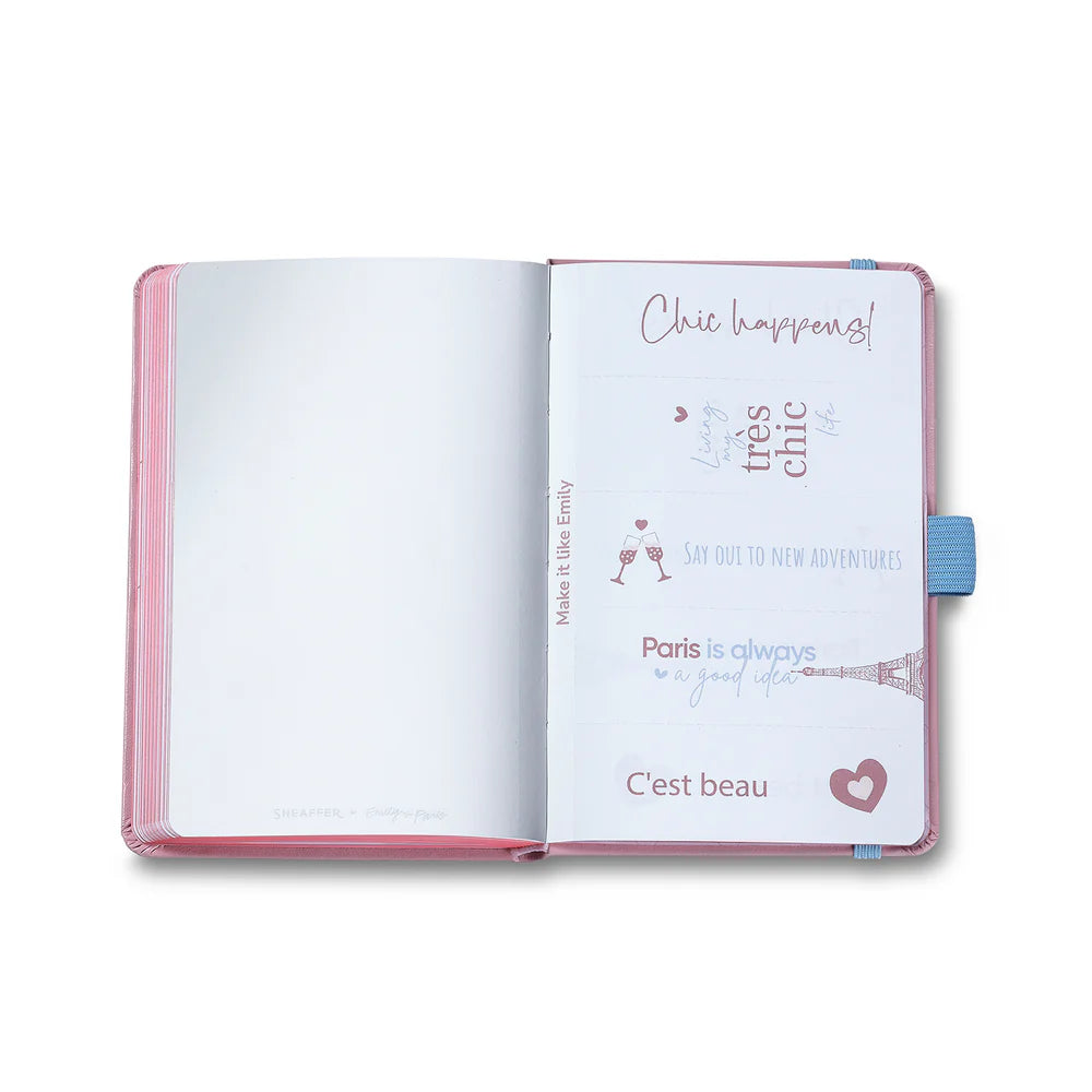 SHEAFFER x Emily In Paris Ink Friendly with Embossed Eiffel Tower Notebook Small 90gsm Pink